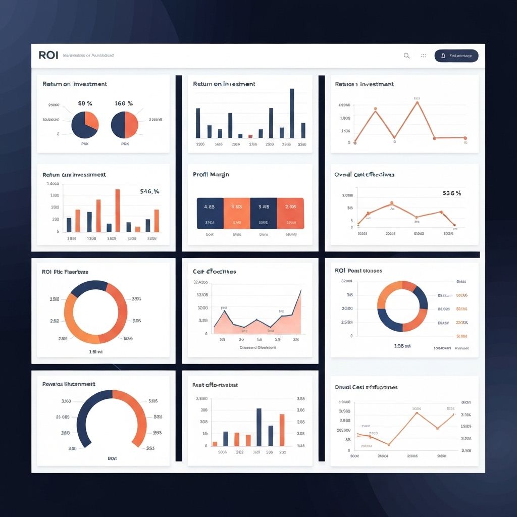 Аналитическая панель с метриками ROI AI-ассистентов